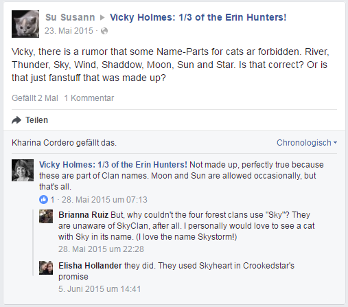 Opinion On Traditional Naming Warrior Cats Forums