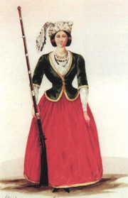 Костюм амазонки 1787г.