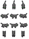Dark grey cat sprite