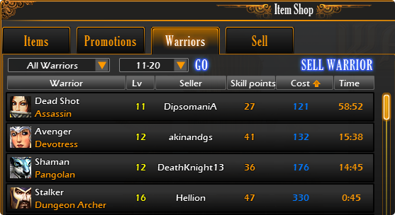 Warriorshopexample