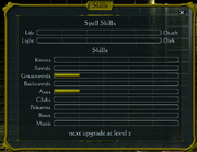 Skills window