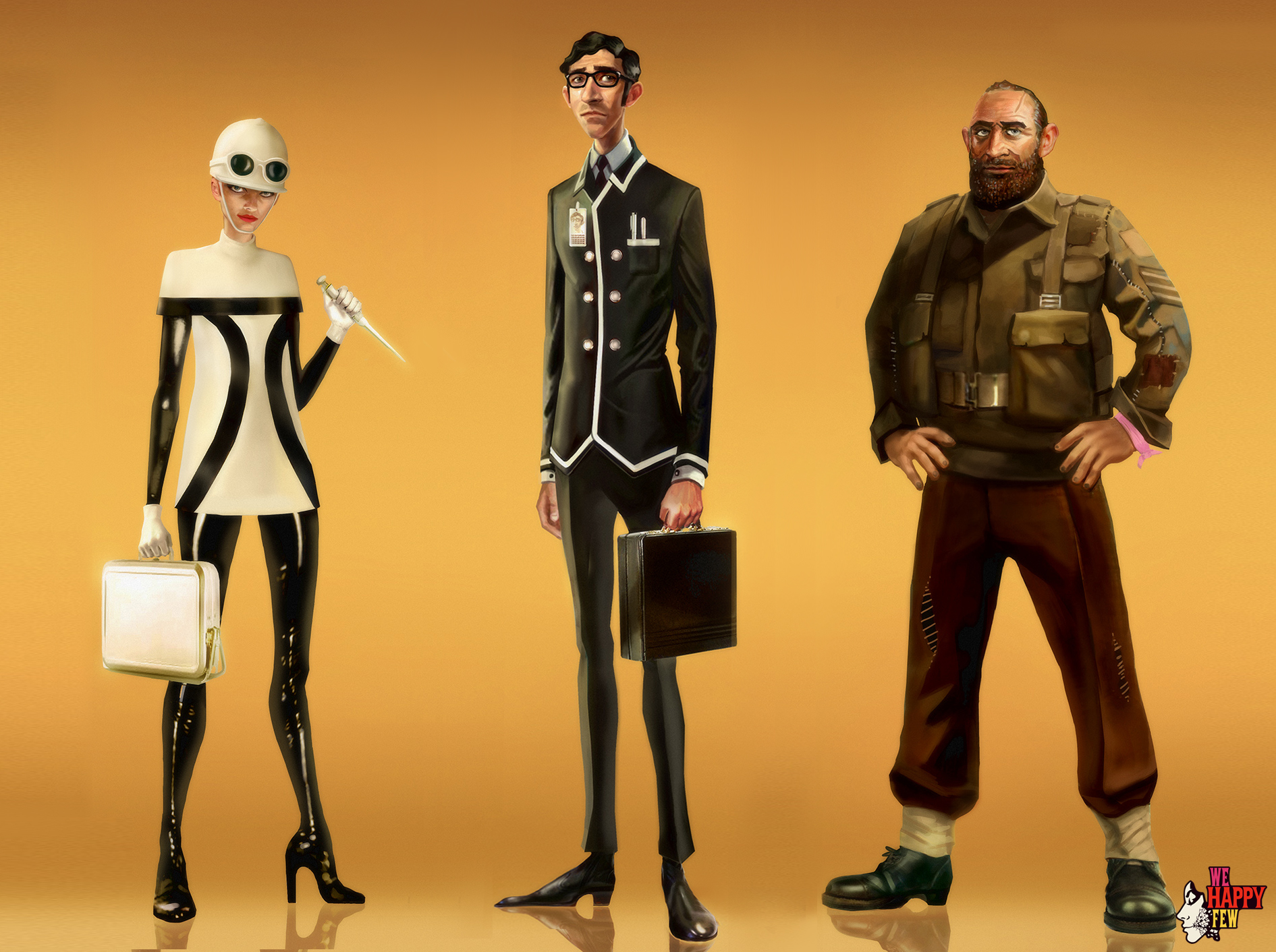 Resultado de imagen para we happy few characters