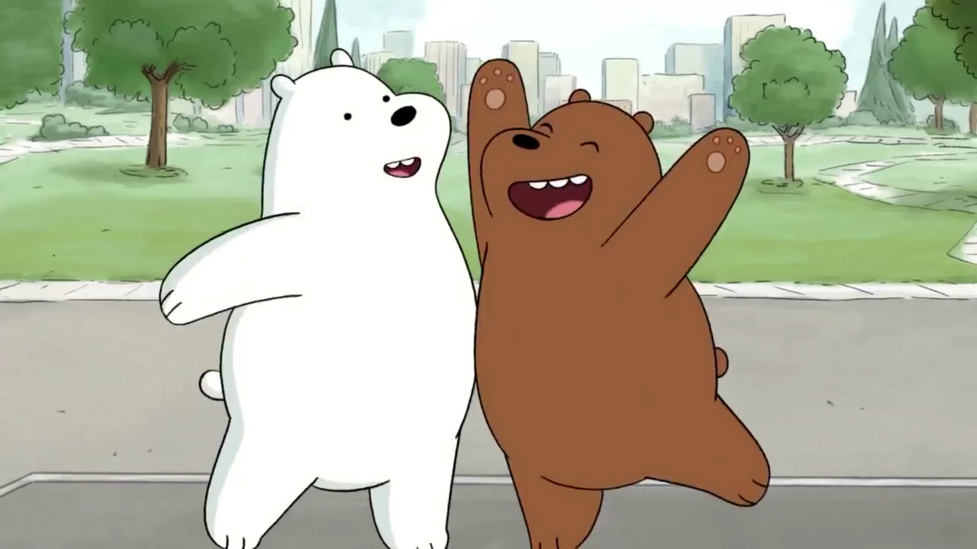 We bear bears перевод. Grizz we bare Bears. Мы обычные медведи Гриз. Grizz из мультика. Bare Bears обнимашки.