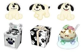 webkinz black and white cheeky dog