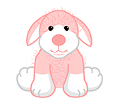 webkinz pink and white dog