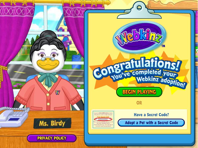 Webkinz Adoption Webkinz Adoption