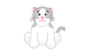 webkinz grey and white cat