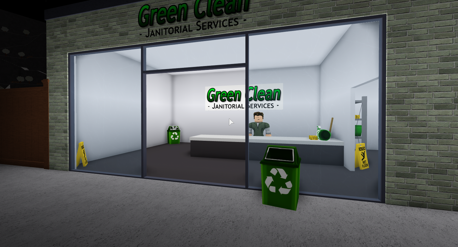 Roblox Bloxburg Janitor Green Clean Welcome To Bloxburg Wikia Fandom