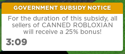 Government Subsidy Welcome To Farmtown Wiki Fandom - canned robloxian farmtown roblox