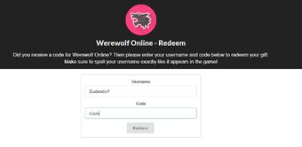 Werewolf Online Redeem Codes 2020