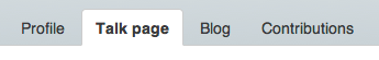 Talk page tab