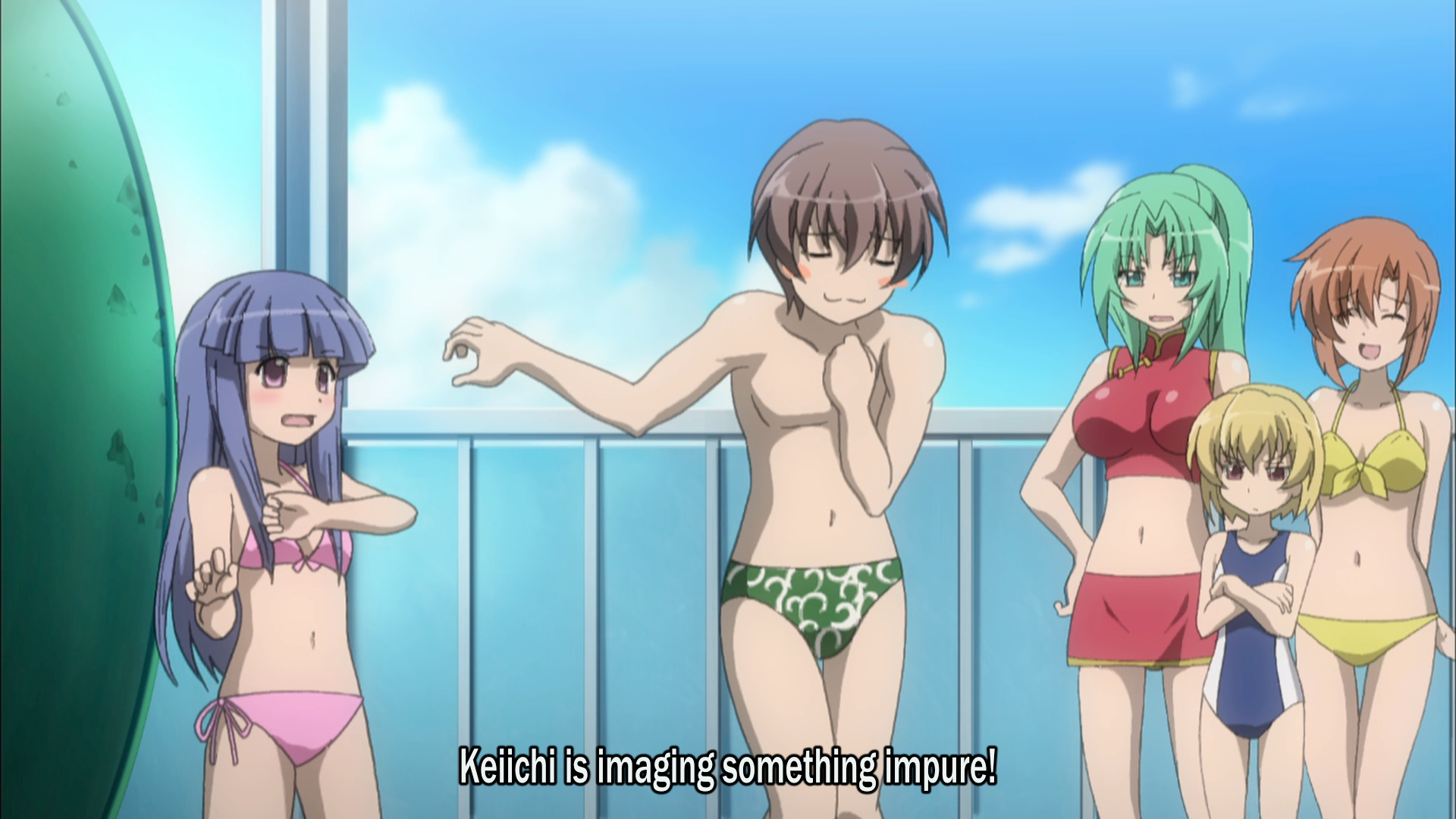 anime boy swim trunks