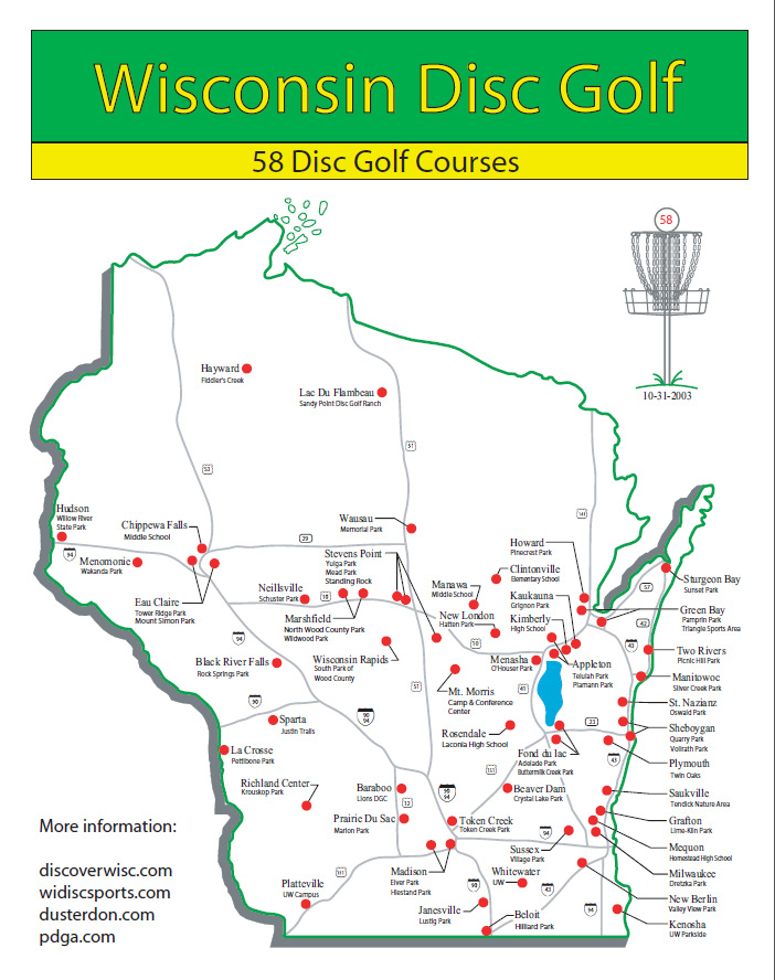 Disc Golf Course Chronology Wisconsin Disc Sports Archive Wiki Fandom