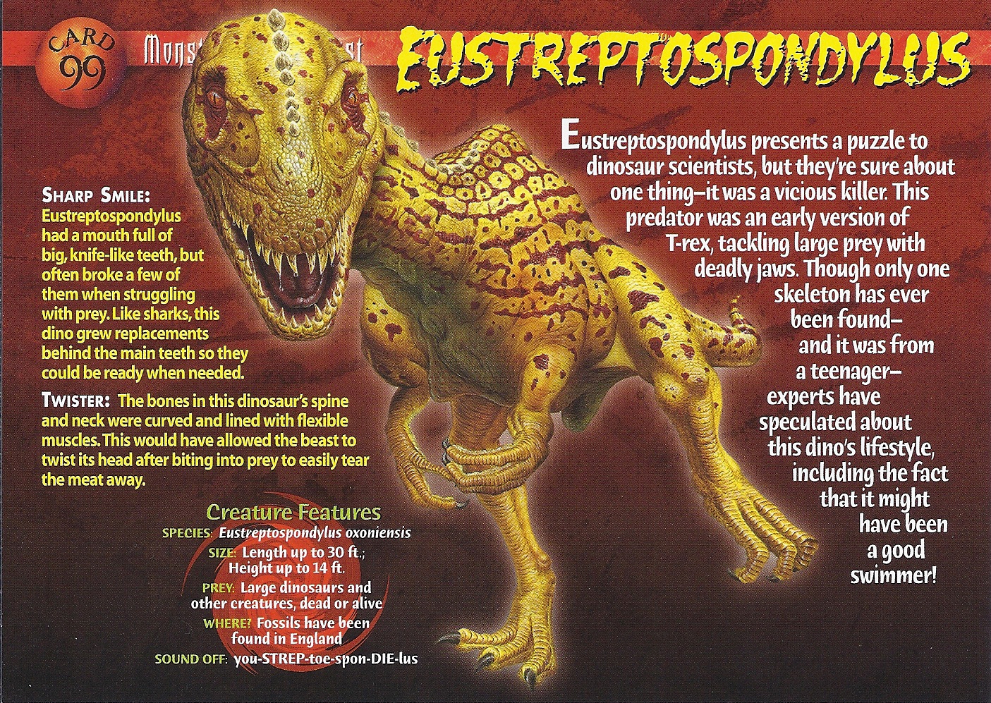 Eustreptospondylus wierd n wild creatures wiki fandom powered by wikia