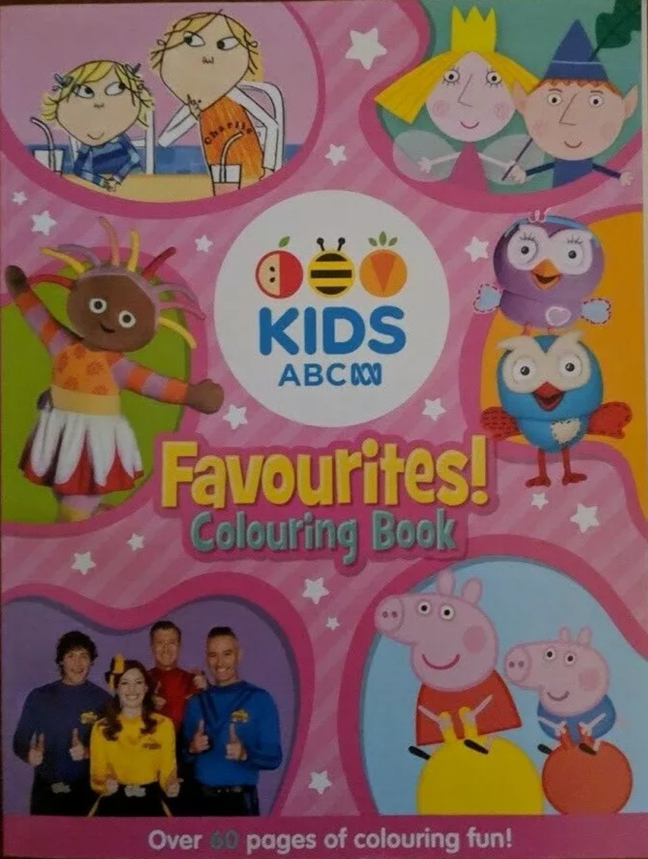 ABC KIDS Favourites! Colouring Book (pink book) V.2 | Wigglepedia | Fandom