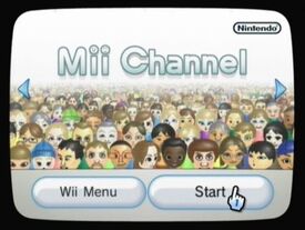 Mii channel menu