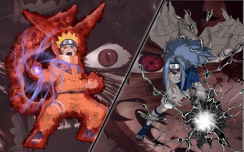 Naruto 1 Tail Vs Sasuke