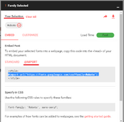Google fonts import