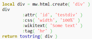 Lua div create example
