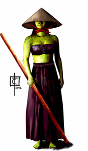 Orc monk woman