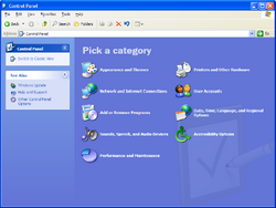 Windows XP Control Panel