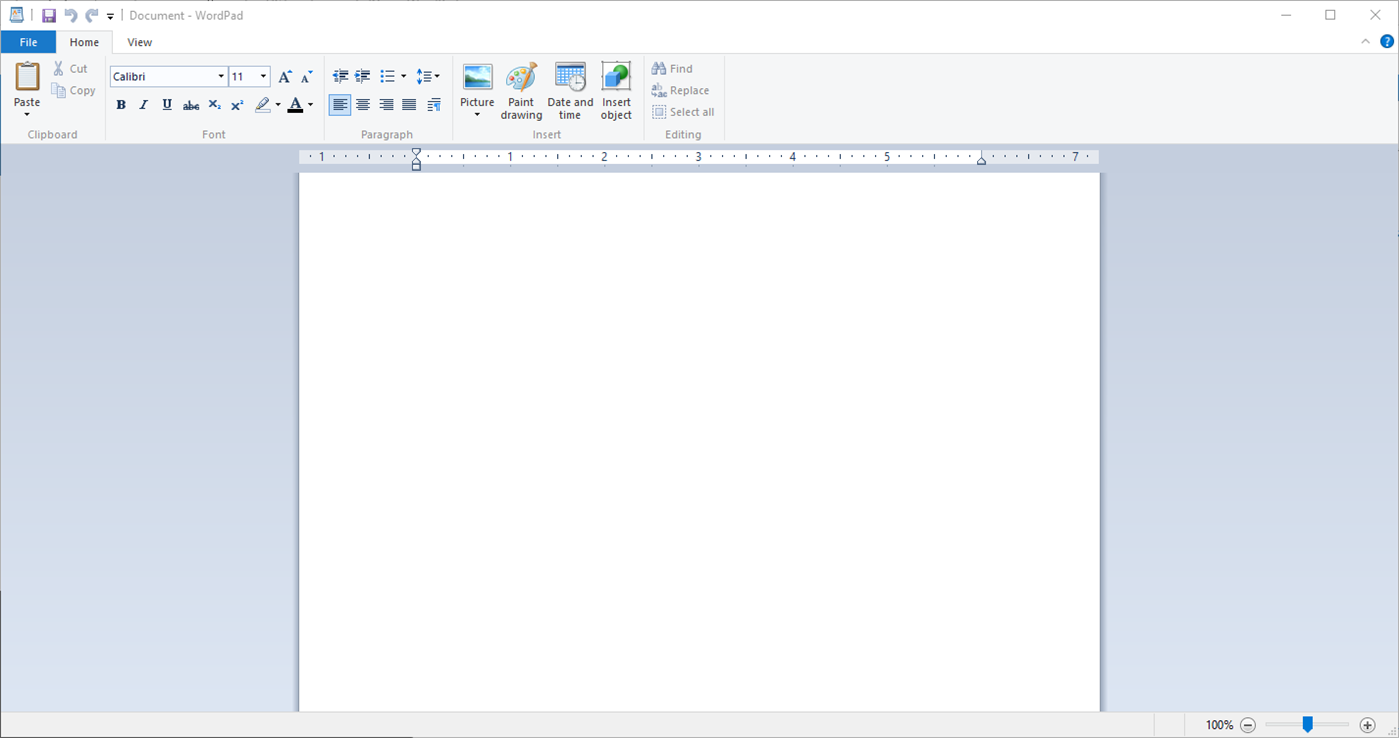 wordpad in windows 8