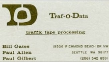 Traf-O-Data Business card