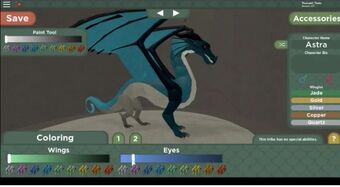 Character Customization Wing Of Fire Roblox Wiki Fandom - roblox blue dragon wings