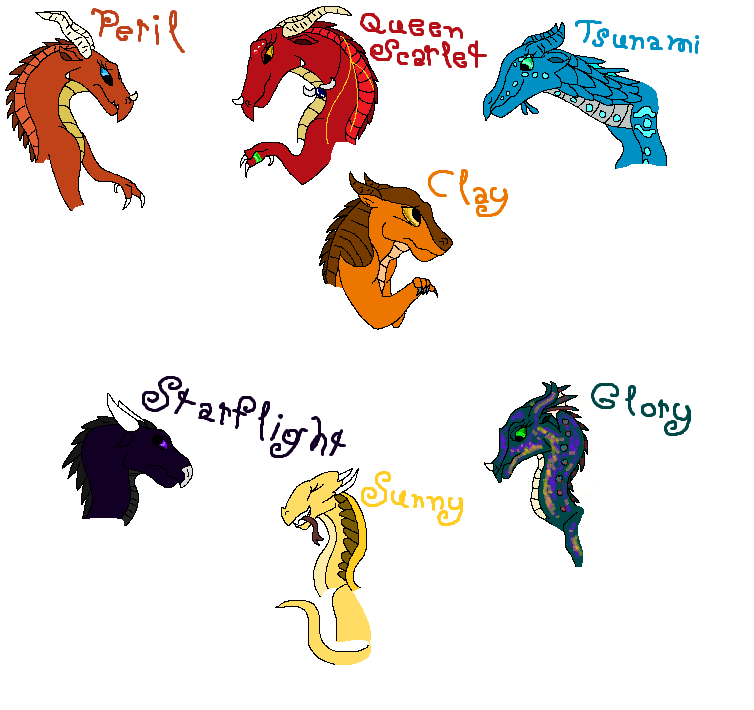 Image Dragons from the 1st book.png Wings of Fire Wiki FANDOM powered by Wikia