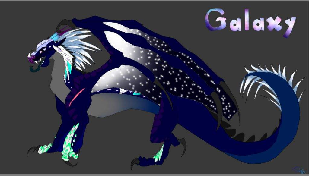 Galaxy(Icewing/Nightwing Hybrid) | Wings of Fire Fanon Wiki | FANDOM