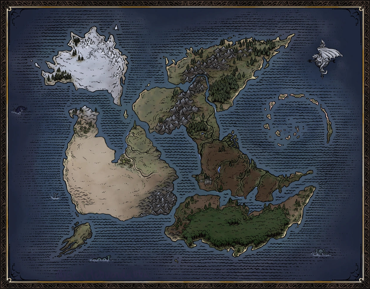 Map Of Wings Of Fire Nightwing Island