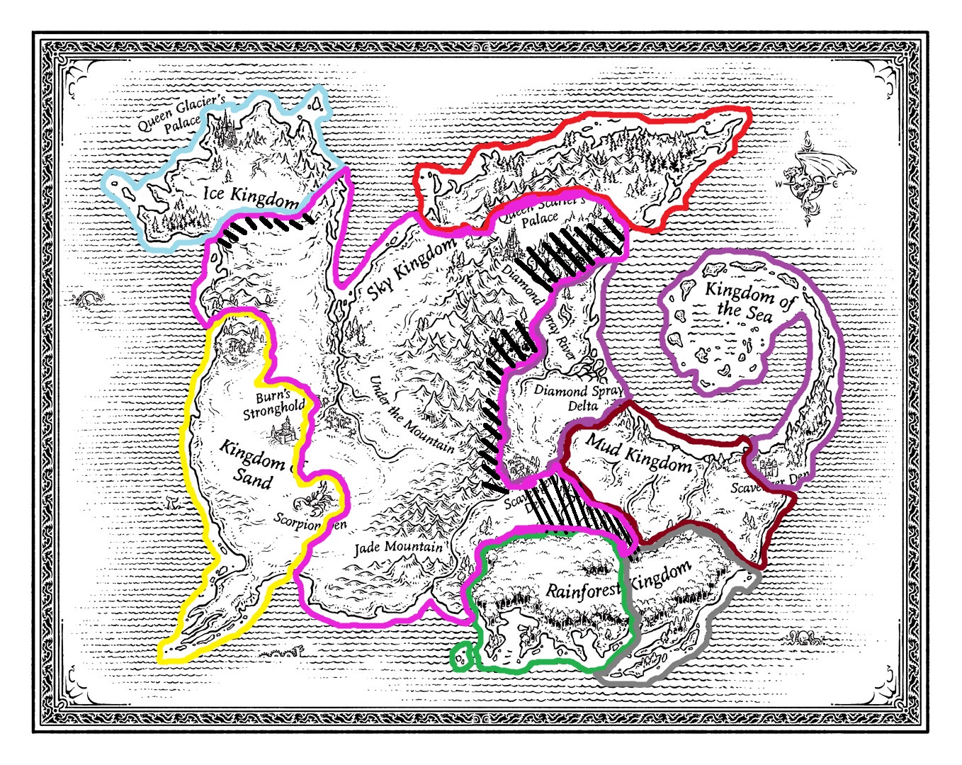 Image - Pyrrhia map - Copy (4).jpg | Wings of Fire Fanon Wiki | FANDOM