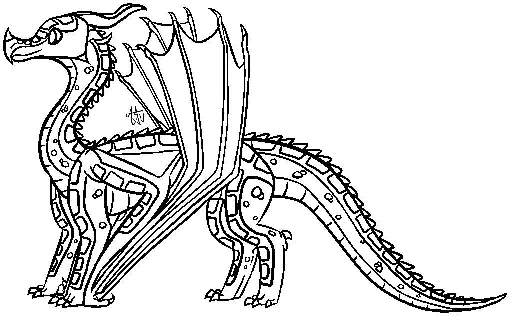 Image - Skywing base lineart(by TreeDragon).png | Wings of Fire Fanon