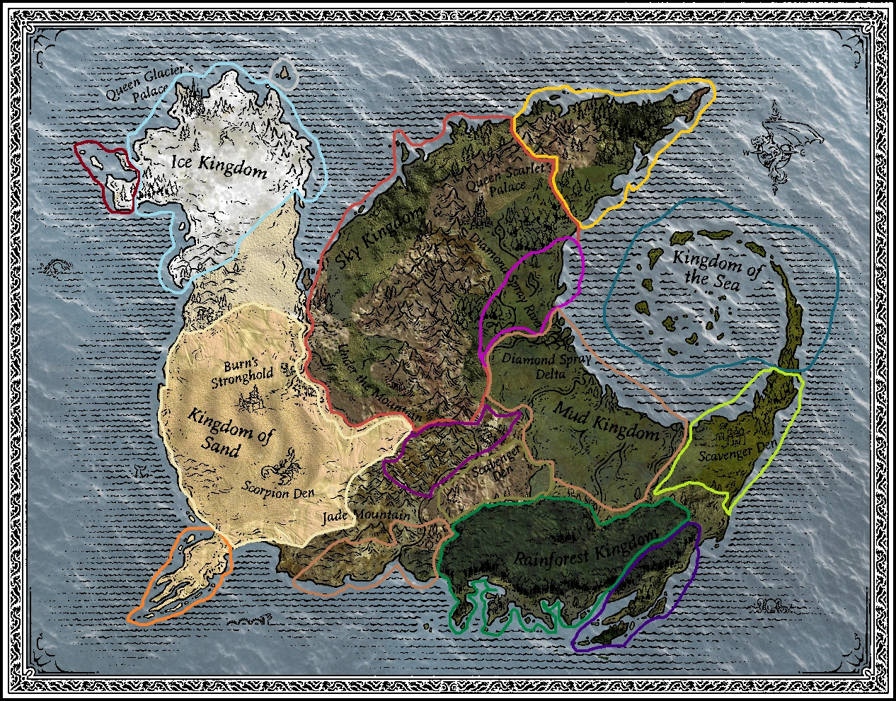 Image Pyrrhia with DreamWing territory.png Wings of Fire Fanon Wiki