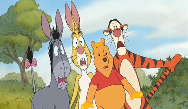 Image - Winnie the Pooh Tigger Rabbit and Eeyore saw the Bees.jpg ...