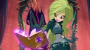 Selina summoning spells using legendarium