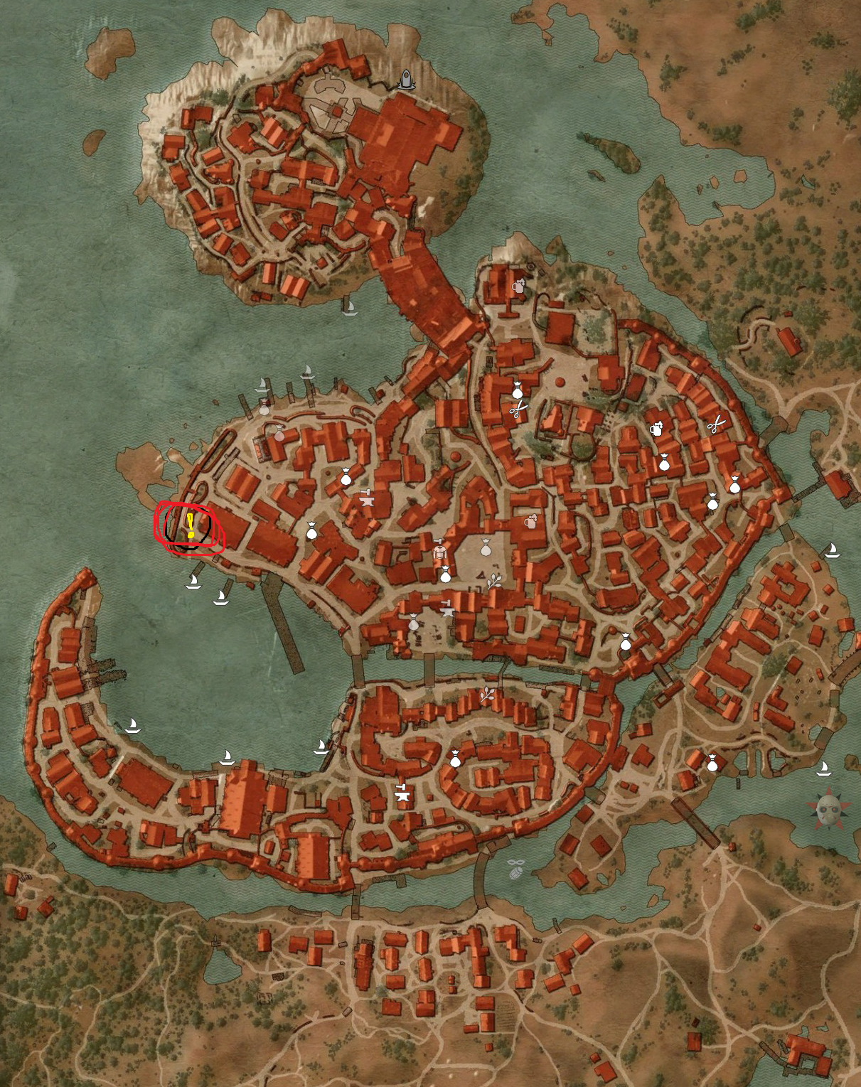 Image - Tw3 bw Vivienne here in Novigrad map.png | Witcher Wiki