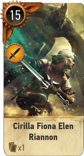 Cirilla Fiona Elen Riannon Gwent Card Witcher Wiki