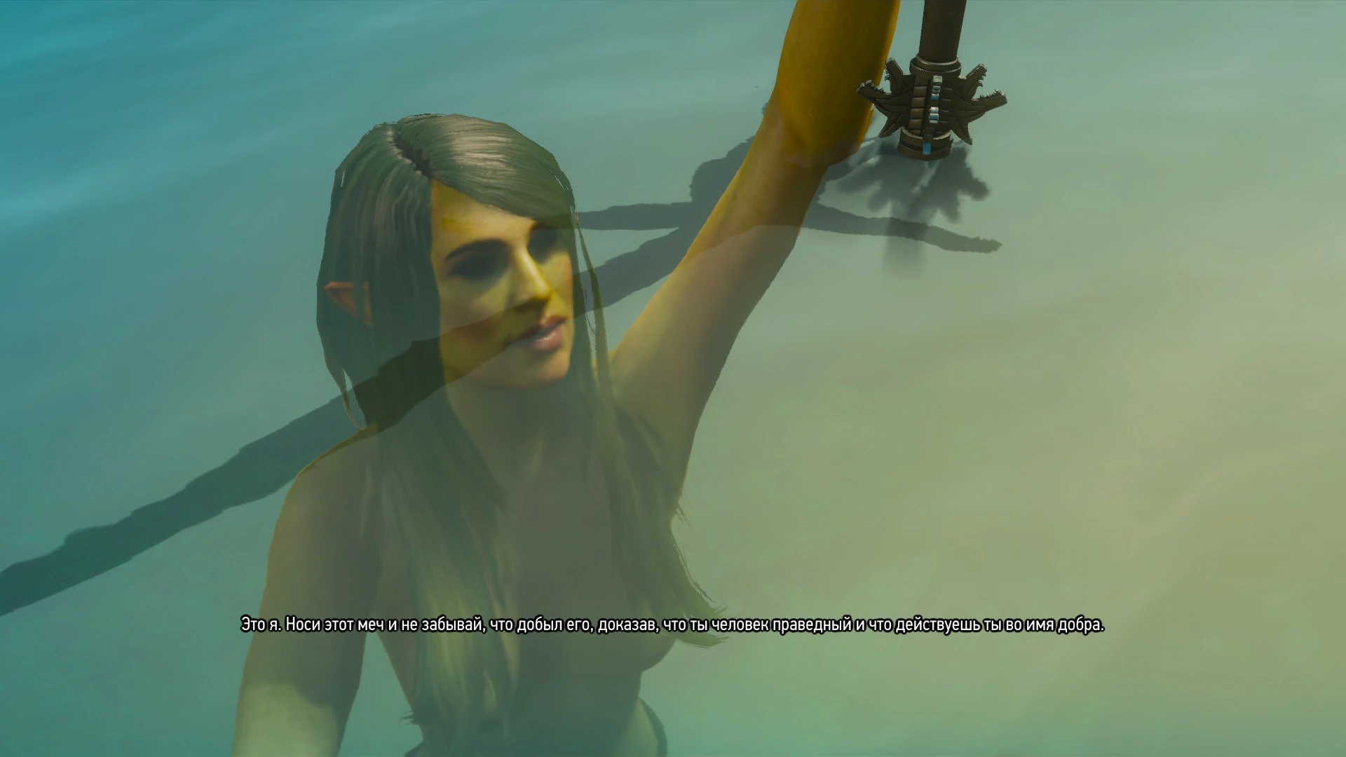 Image Tw3 Lady of the Lake giving sword.jpg Witcher Wiki FANDOM powered by Wikia