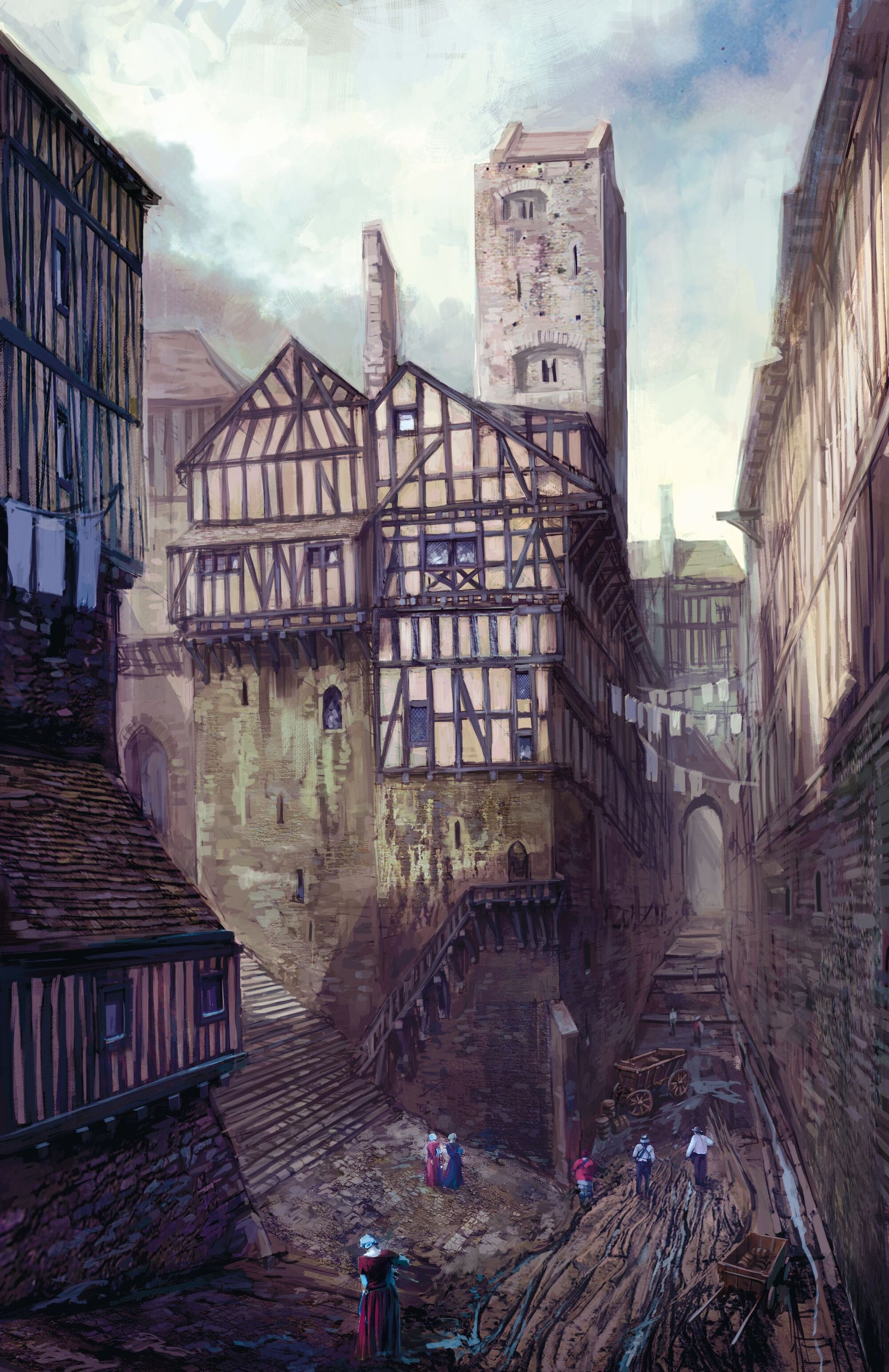 Image Tw3 concept art Novigrad street3.jpg Witcher Wiki FANDOM