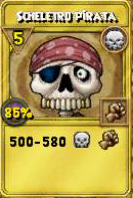 Scheletro pirata oro