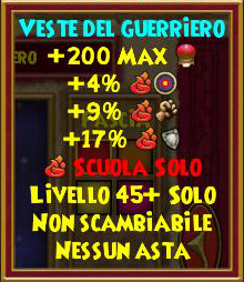Veste del guerriero stat