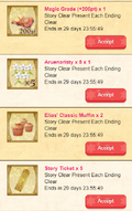 Consumable items rewards to each ending