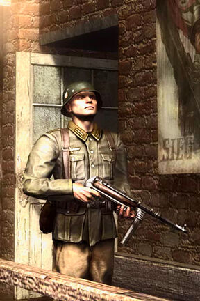 Infantry on warehouse