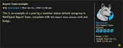 Usergroups reportteamretireeexample