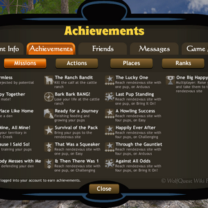 Achievements 2 7 Wolfquest Wiki Fandom