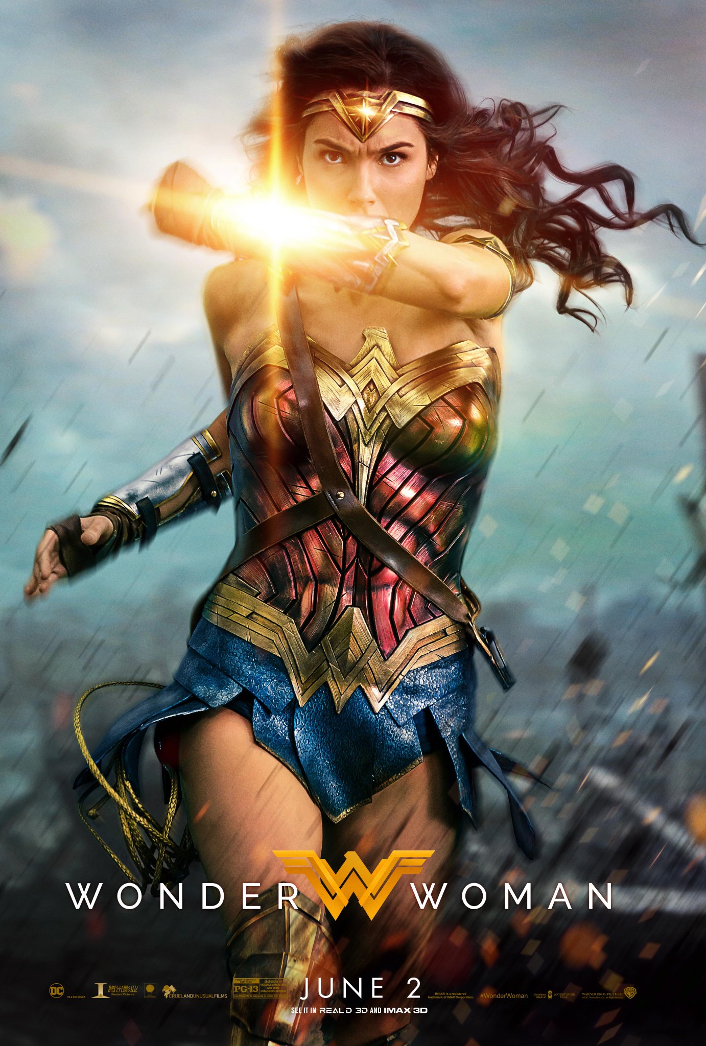 Resultado de imagen de poster oficial wonder woman