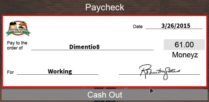 Paycheck Work At A Pizza Place Wiki Fandom Powered By Wikia - paycheckbbp
