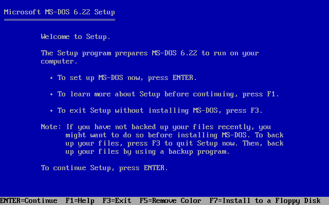 Dos install disks