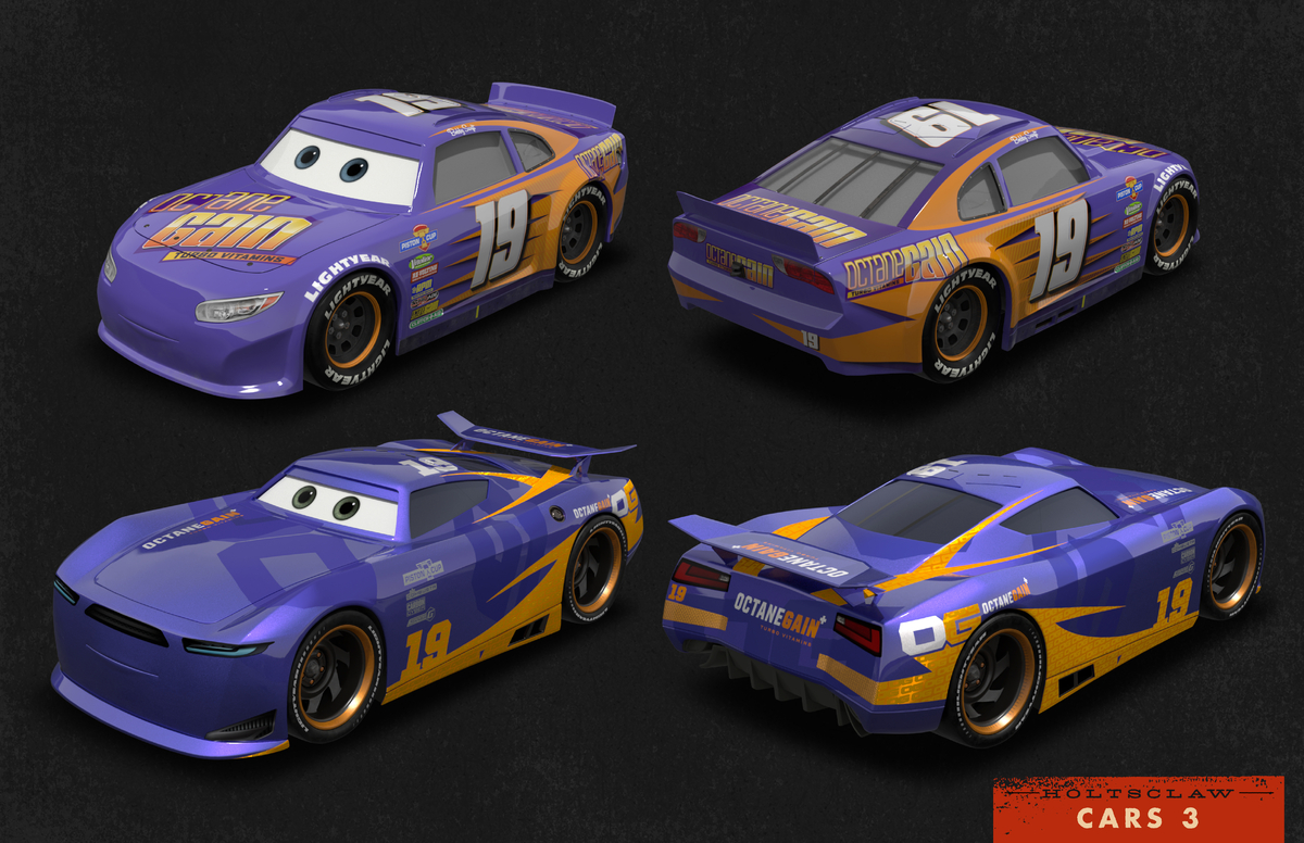 purple race car from cars 3